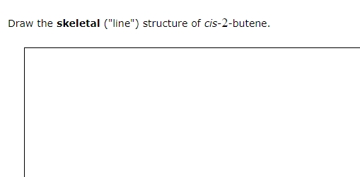 cis 2 butene skeletal structure