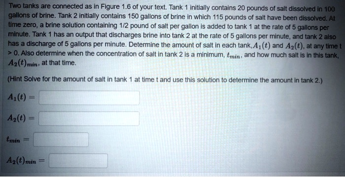 two tanks are connected as in figure 6 of your text tank initially ...