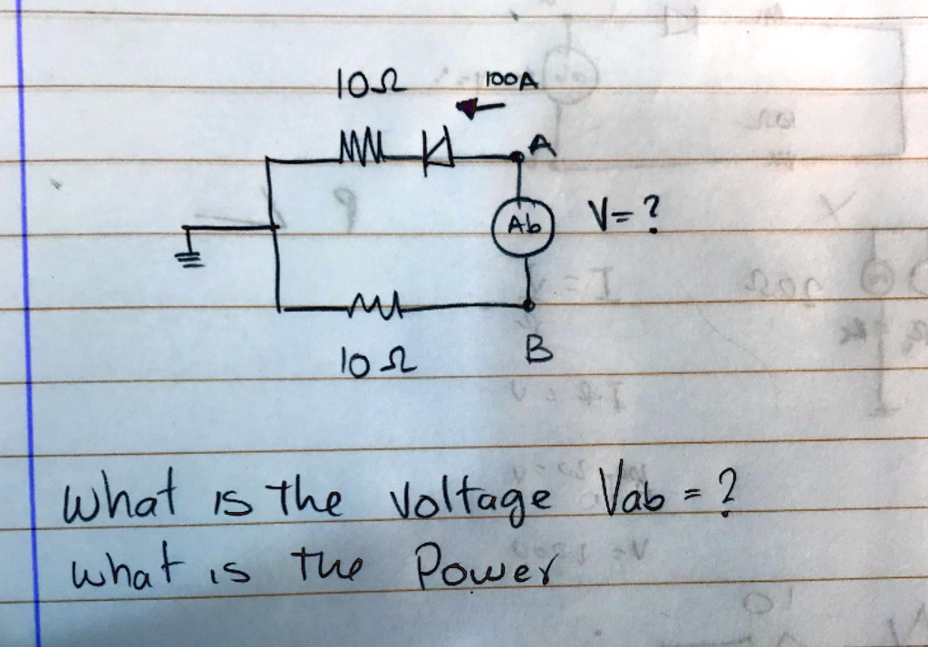 SOLVED What is the Voltage (Vab) and power? Can you also explain why