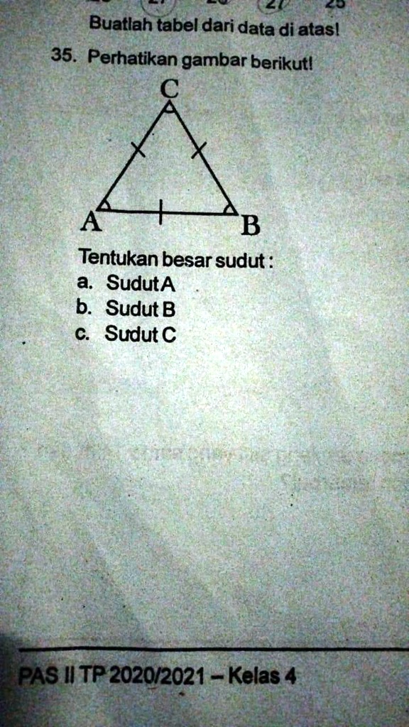 SOLVED: Perhatikan Gambar Berikut. Tentukan Besar Sudut : A. Sudut A B ...