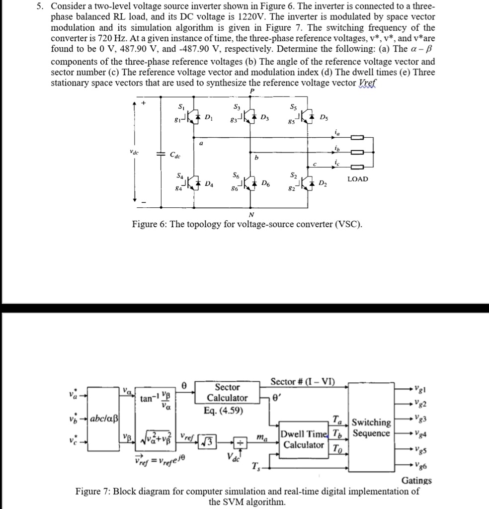 5 consider a two level voltage source inverter shown in figure 6 the ...