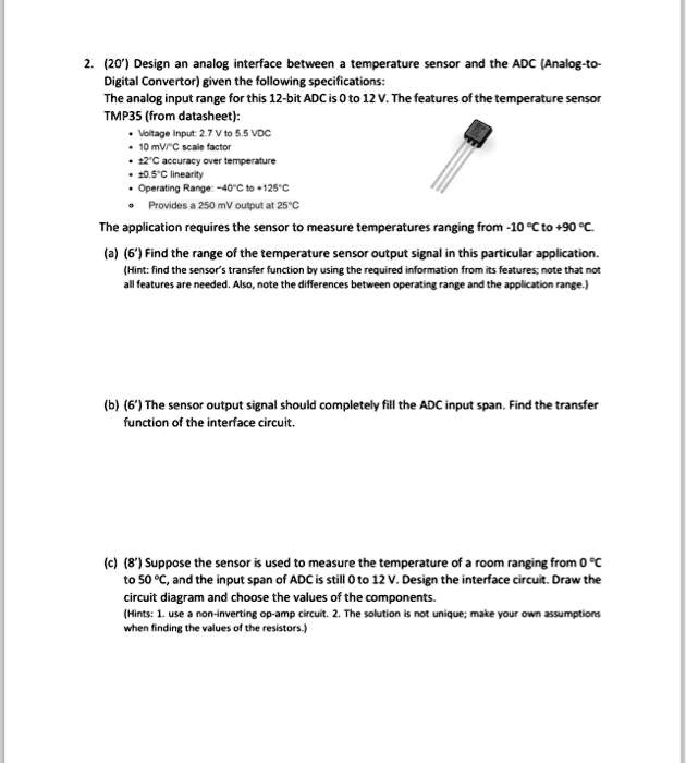 SOLVED Texts Digital Converter) given the following specifications