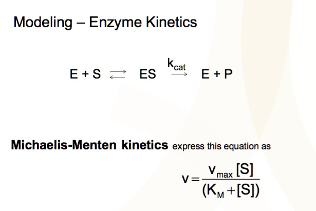 Modeling Enzyme Kinetics E+S Kcat ES E+P Michaelis-Menten kinetics ...