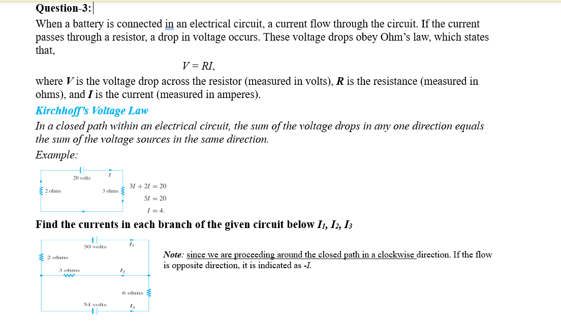 SOLVED Question3 When a battery is connected in an electrical
