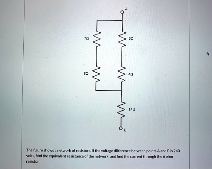 SOLVED The figure shows a network of resistors. If the voltage difference between points A and