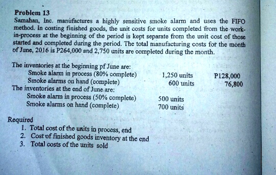 SOLVED: Kindly answer this problem about FIFO and average costing ...