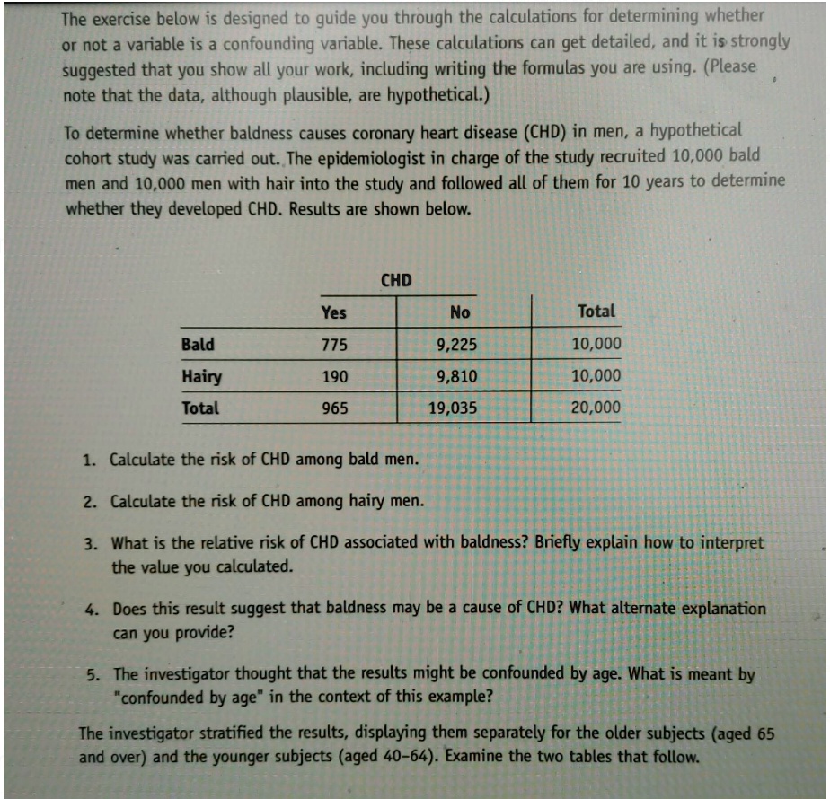 the exercise below is designed to guide you through the calculations ...