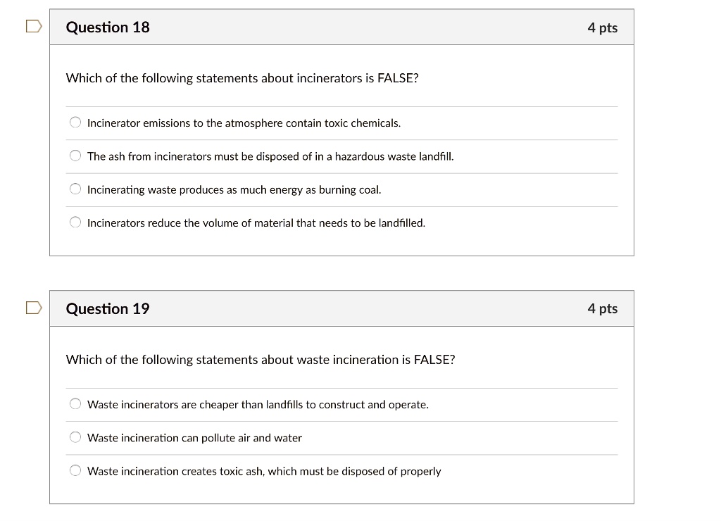 SOLVEDQuestion 18 4 pts Which of the following statements about