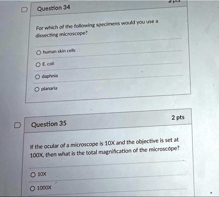 SOLVED Question 34 For Which Of The Following Specimens Would You Use solved-question-34-for-which-of-the-following-specimens-would-you-use