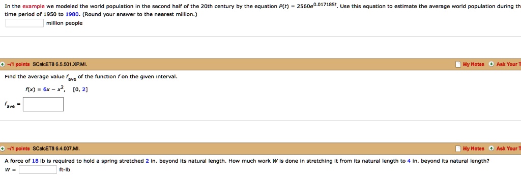 In the example we modeled the world population in the second half of ...