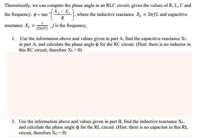 SOLVED:Theoretically; we can compute the phase angle in an RLC circuit ...