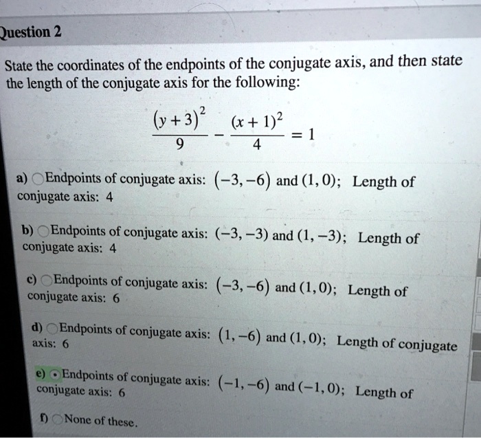 SOLVED Question 2 State the coordinates of the endpoints of the