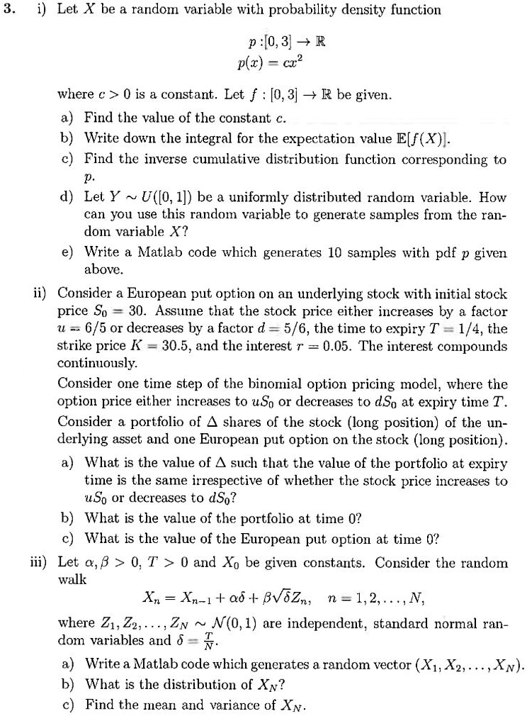 VIDEO solution Let X be a random variable with probability density