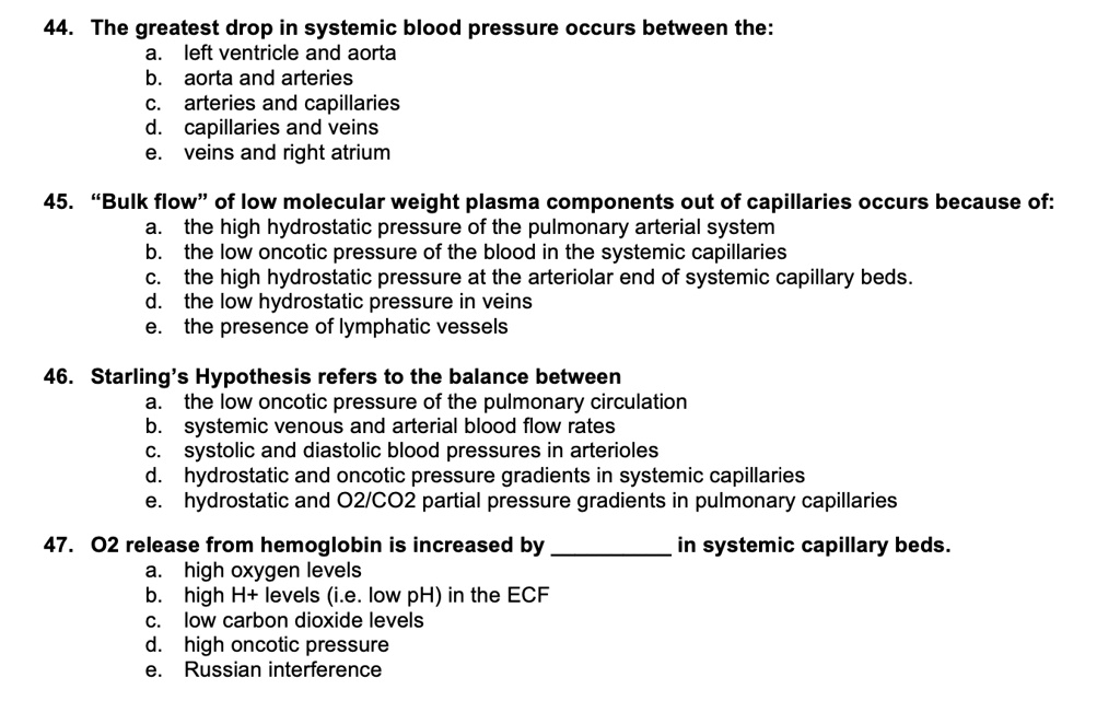 VIDEO solution 44. The greatest drop in systemic blood pressure occurs