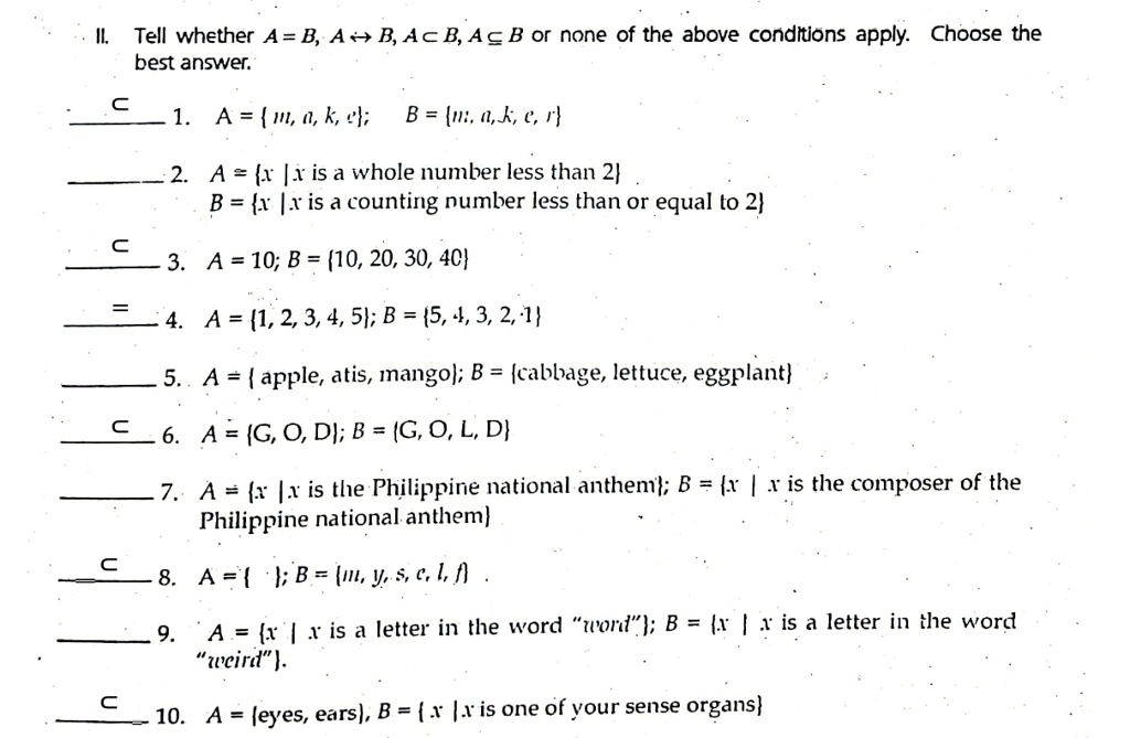 Solved Tell Whether A B A B Acb Agb Or None Of The Above Conditons Apply Choose The Best Answer 1 A M 04 K 4 B U 4 K E R A X X