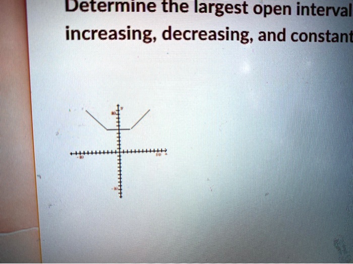 SOLVED: Determine the largest open interval increasing, decreasing; and ...