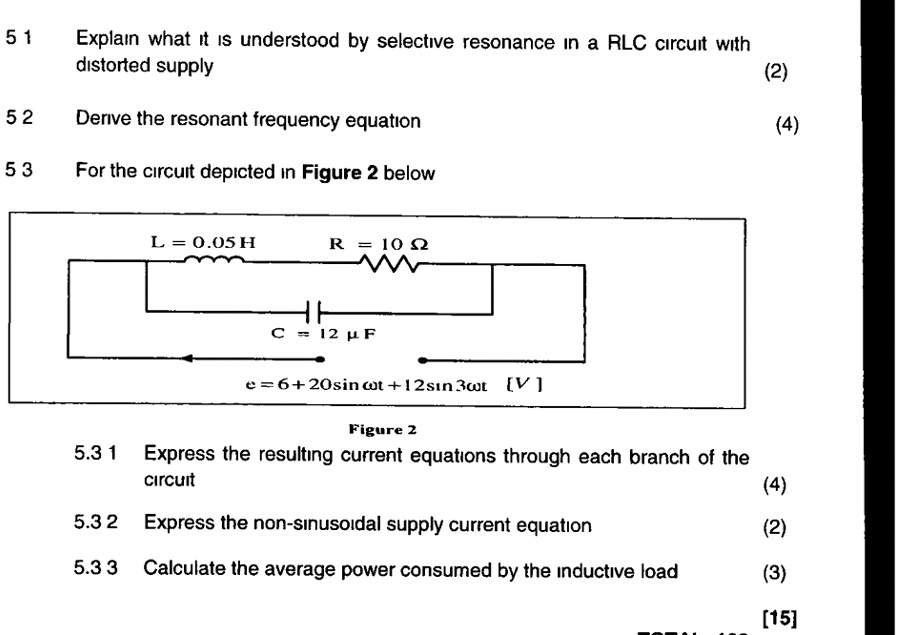 Solved 51 Explain What It Is Understood By Selective Resonance In A