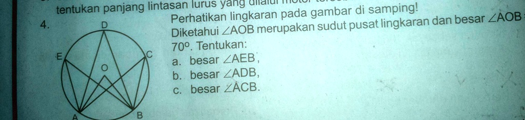 SOLVED: Perhatikan Lingkaran Pada Gambar Di Samping! Diketahui B. Besar ...