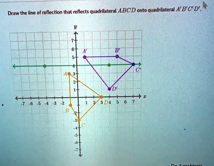 Solved Draw The Line Of Reflection That Reflects Quadrilateral Abcd Onto Quadrilateral Abcd 5922