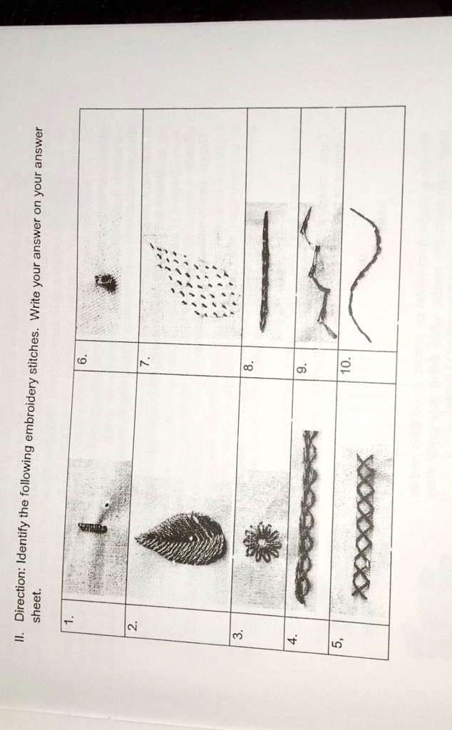 Identify the following embroidery tools. Write your answer on the space  provided or on a piece of paper. 