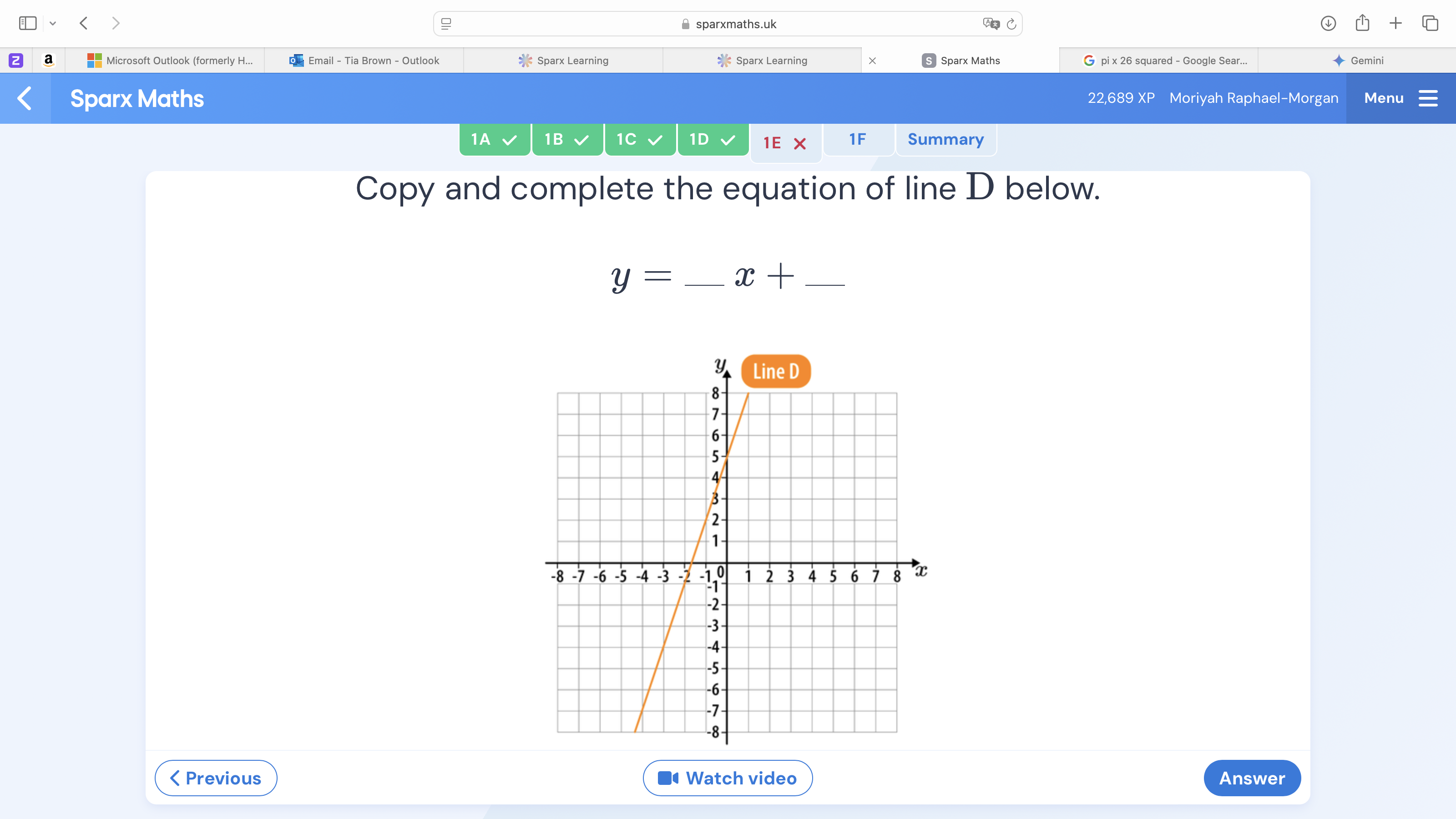 sparxmaths.uk Microsoft Outlook (formerly H... Email - Tia Brown ...