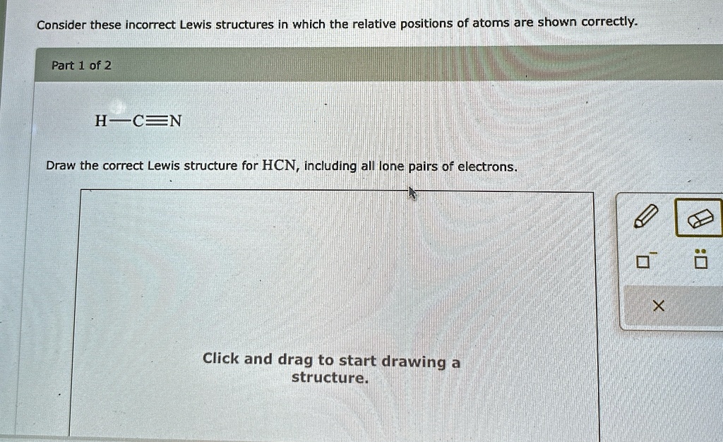consider these incorrect lewis structures in which the relative ...