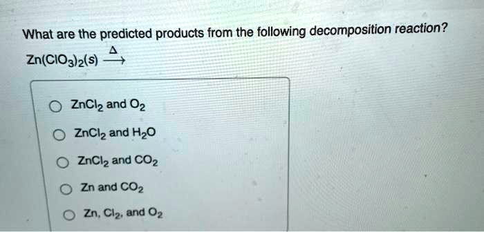SOLVED: What are the predicted products from the following ...