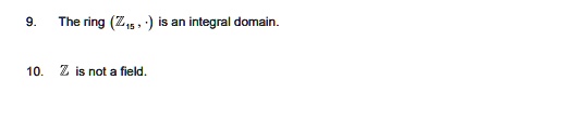 the ring 25 an integral domain not field 52754