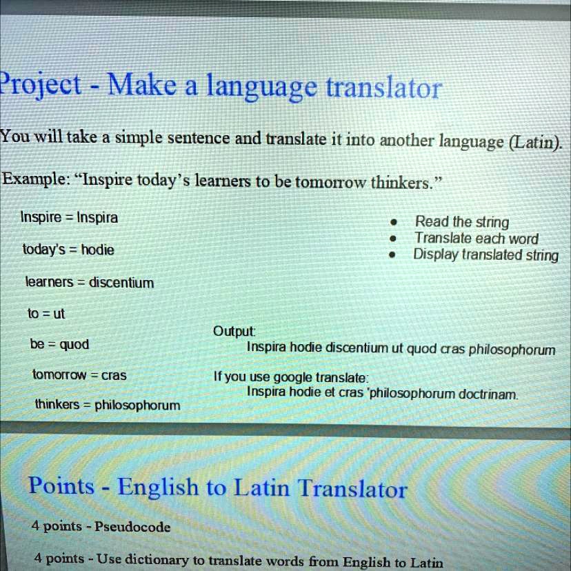 Latin Translator