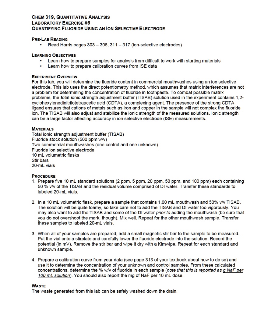 solved-chem-319-quantitative-analysis-laboratory-exercise-6