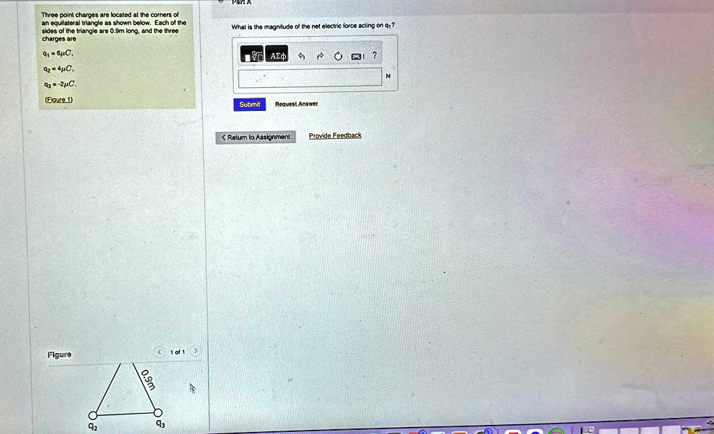 three point charges are located at the corners of an equilateral ...