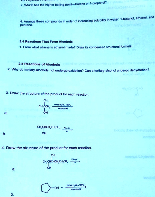 SOLVEDwhich Ine higher boiling point butane propanol? 4