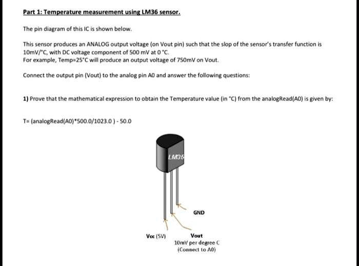 SOLVED Part 1 Temperature measurement using LM36 sensor. The pin