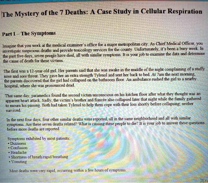 cellular respiration case study mystery seven deaths answers