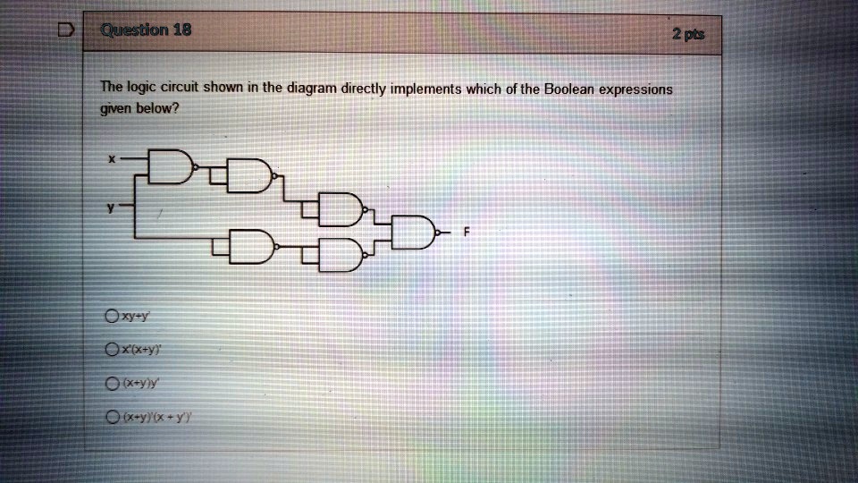 SOLVED: 2pbs The logic circuit shown in the diagram directly implements ...