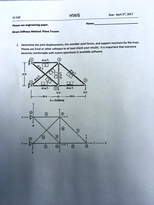 SOLVED: Text: HW6 Due: April 3, 2017 CE 540 Please use engineering ...