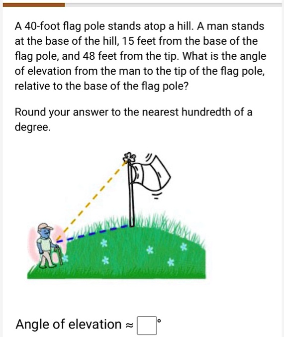 A flagpole stands deals vertically on a hillside