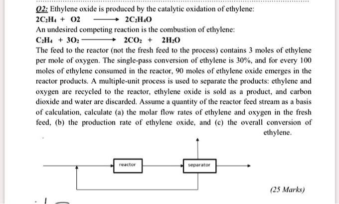 SOLVED O2 Ethylene oxide is produced by the catalytic oxidation