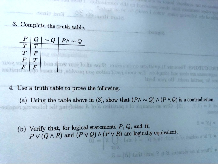 4i Complete The Truth Table Q Q P Q T T T Itprospt