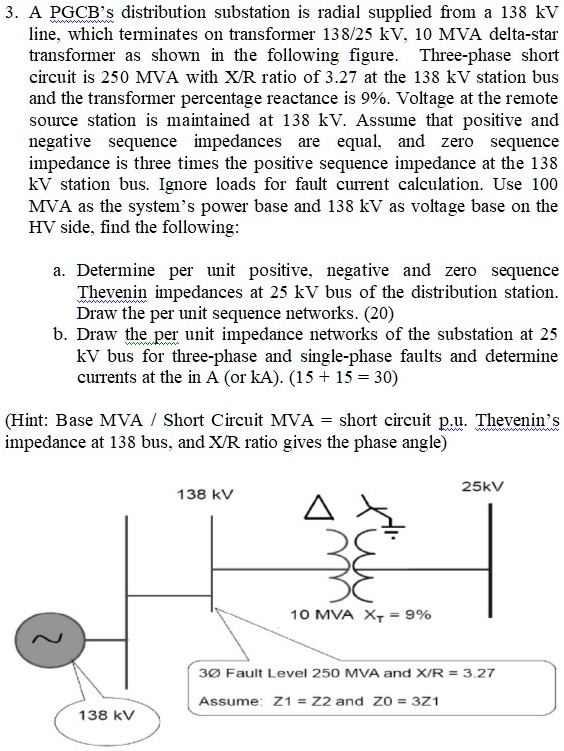 SOLVED: A PGCB's distribution substation is radially supplied from a ...