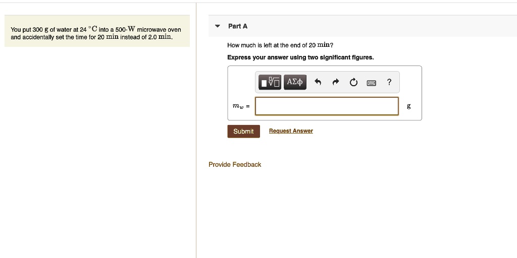 ⏩SOLVED:You put 300 g of water at 20^∘ C into a 500-W microwave oven…