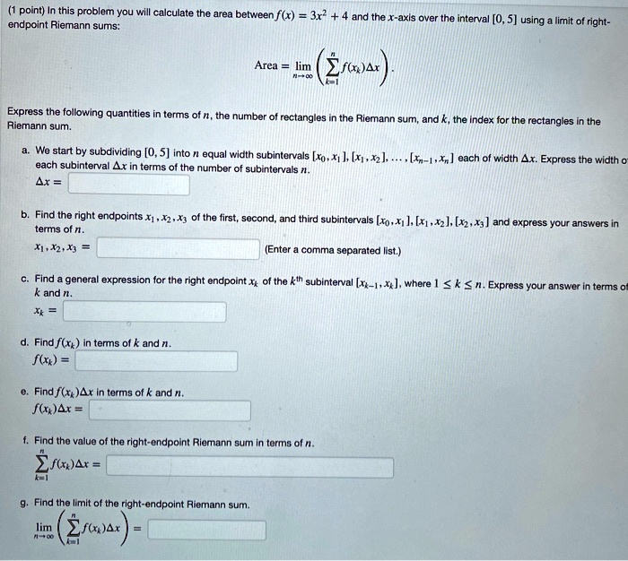 SOLVED: In this problem, you will calculate the area between f(x ...