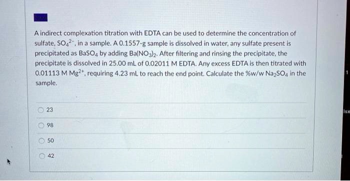 solved-a-indirect-complexation-titration-with-edta-can-be-used-to