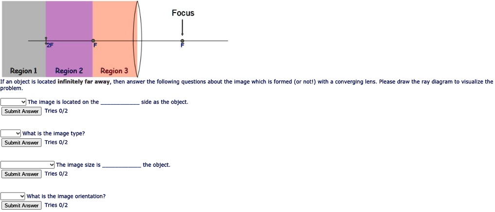 SOLVED Text Focus Region Region 2 Region 3 If an object is