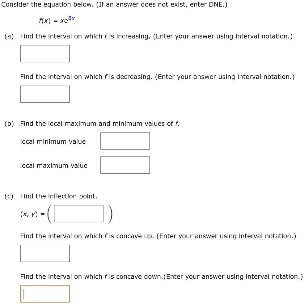 SOLVED Consider the equation below. (If an answer does not exist