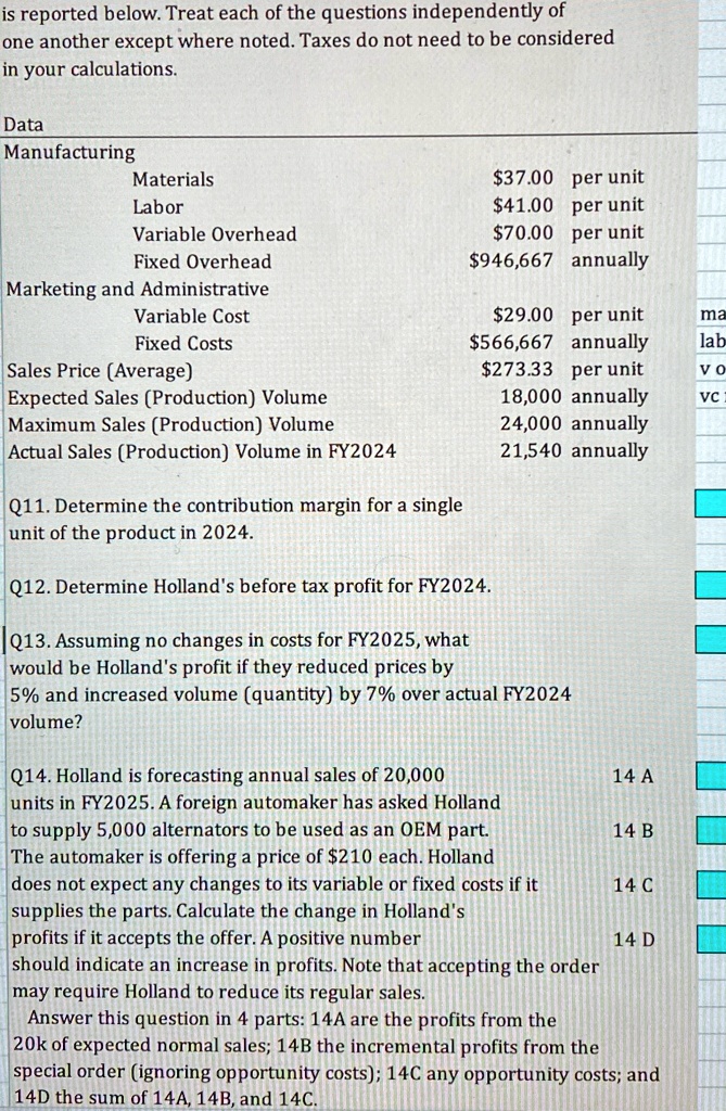 is reported below treat each of the questions independently of one