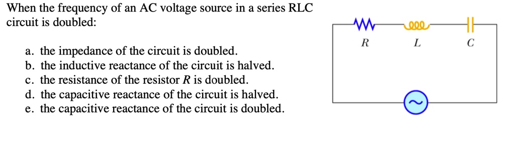 SOLVED:When The Frequency Of An AC Voltage Source In A Series RLC ...