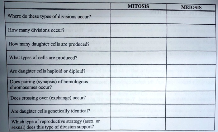 SOLVED MITOSIS MEIOSIS Where Do These Types Of Divisions Occur How solved-mitosis-meiosis-where-do-these-types-of-divisions-occur-how