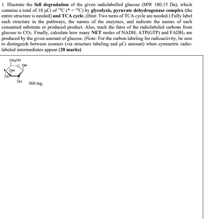 SOLVED Illustrate the full degradation of the given radiolabelled