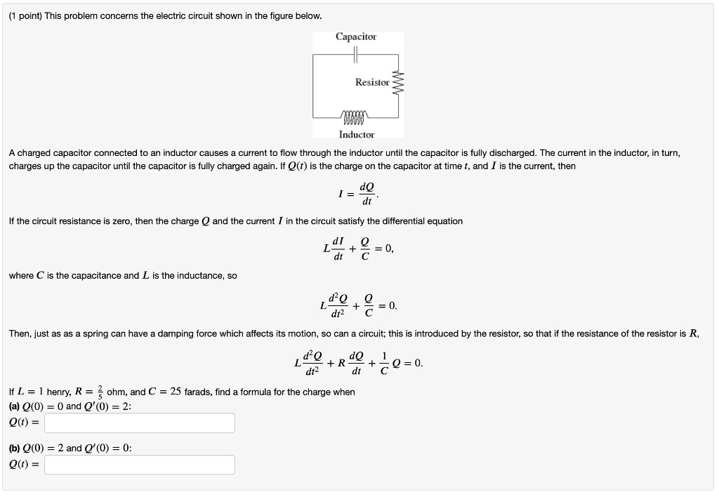 SOLVED Point This Problem Concerns The Electric Circuit Shown In The
